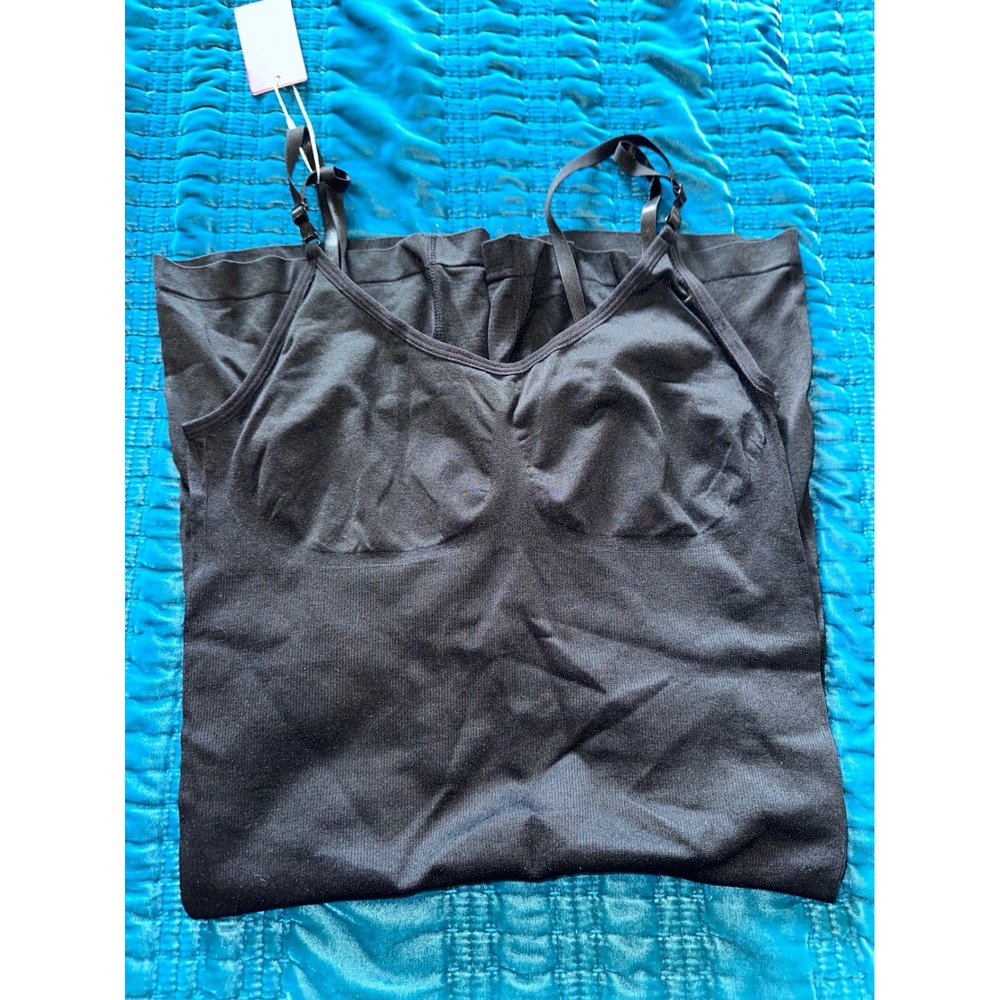 Womens Black Seamless Camisole Shapewear Tank Top‎ Plus Size 3XL